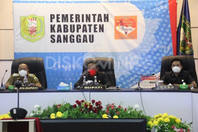 Bupati Sanggau Pimpin Rapat Evaluasi Penanganan Covid-19 Di Wilayah Kabupaten Sanggau
