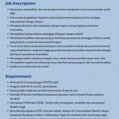 PT. Paragon Technology and Innovation is Hiring!