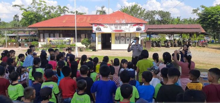 Polsek  Sanggau Ledo dan Polres Bengkayang ikut kampanye pelindungan terhadap anak