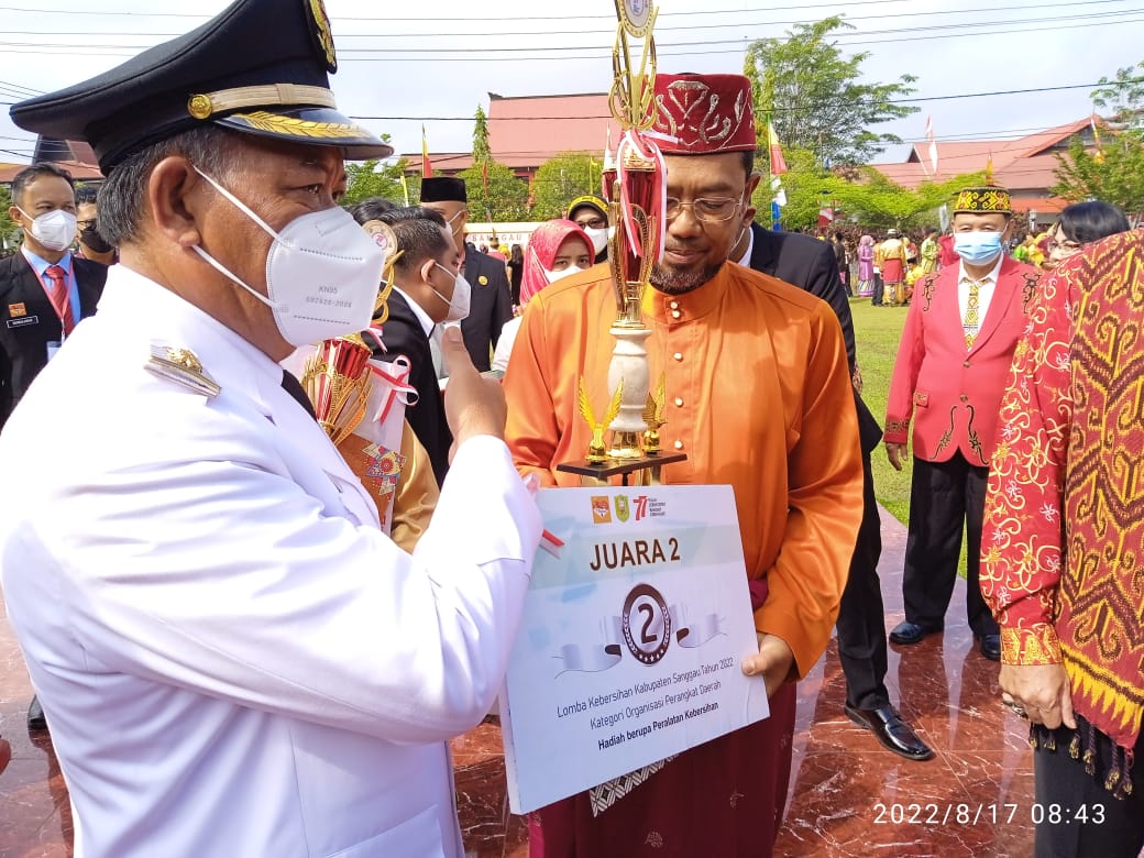 Disbunnak Juara 2 Lomba Kebersihan di Lingkungan Pemerintahan Kab. Sanggau