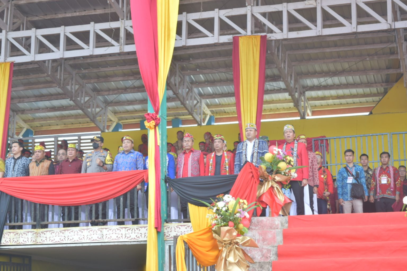 Kadis porapar menghadiri kegiatan pembukaan gawai ke 14 di Kab. Melawi