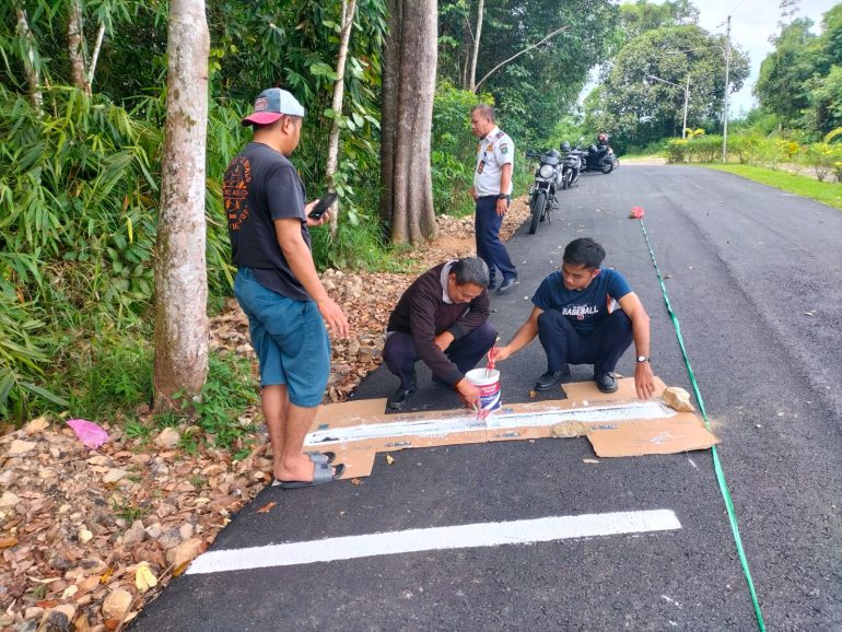 Pengecatan Marka Parkir Di Jalan Taman Bumi Daranante Sanggau – Dinas Perhubungan