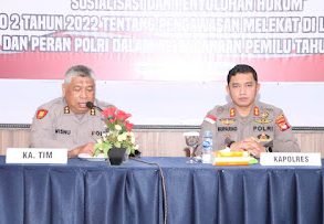 Sosialisasi dan Penyuluhan Hukum oleh Tim Sosluhkum Bidkum Polda Kalbar Semester I di Polres Sanggau