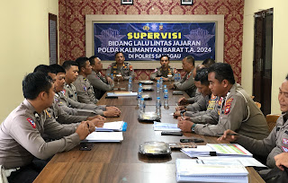 Kegiatan Supervisi Bidang Lalu Lintas Ditlantas Polda Kalbar Di Polres Sanggau