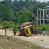 Jalan Rusak Parah di Depan Jobber Pertamina, Satu Unit Truck Terguling, Ini Penjelasan PT Beta Gas