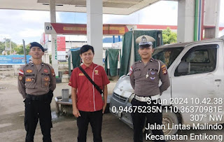 Patroli Dialogis Personil Polsek Kembayan ke SPBU Kembayan