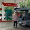 Anggota Polsek Kembayan Gelar Patroli ke SPBU Tanap
