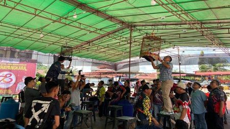 Pameran dan Festival Lomba Burung Berkicau Meriahkan Hari Bhayangkara Ke-78 di Polres Sanggau