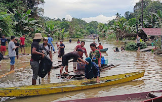 Banjir Rendam Jalan Raya Malindo di Beduai, Polisi Lakukan Pengecekan