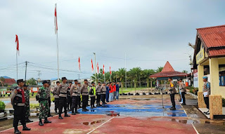 Apel Pengamanan Malam Takbir di Kecamatan Meliau, Kapolsek: Jaga Kewaspadaan dengan Sikap Humanis