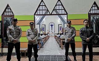 Pengamanan Misa Kamis Putih di Kecamatan Bonti Berjalan Aman dan Kondusif