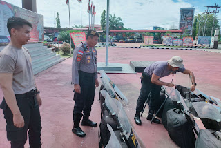 Polres Sanggau Gelar Pengecekan Perlengkapan Dalmas Jelang Peringatan May Day 2025