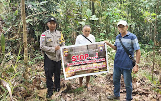 Polsek Meliau Gencarkan Sosialisasi Pencegahan Karhutla di Kabupaten Sanggau