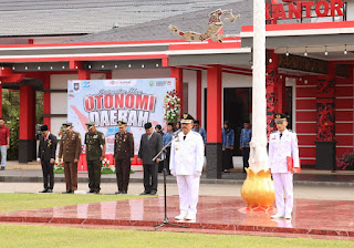 Wakapolres Sanggau Hadiri Upacara Hari Otonomi Daerah XXIX, Tegaskan Komitmen Sinergi Membangun Daerah