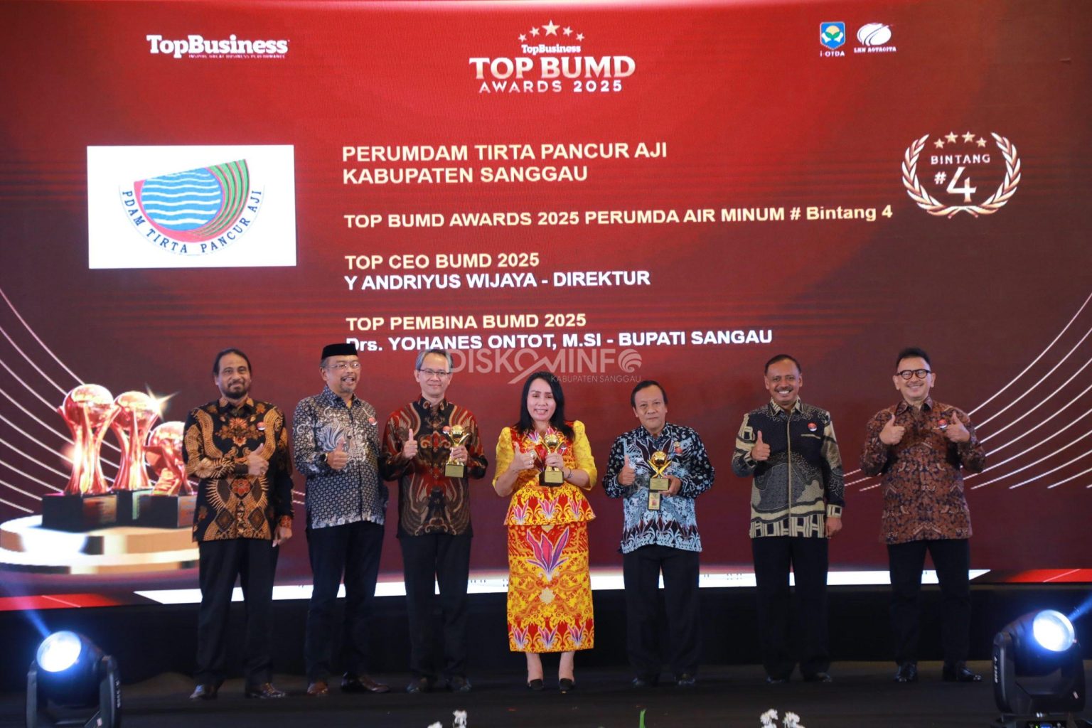 Kabupaten Sanggau Raih Tiga Penghargaan Top BUMD Award 2025