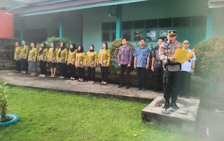 Apel Hardiknas 2025 di SMK Bina Bangsa Meliau: Kapolsek Tekankan Disiplin dan Bahaya Narkoba