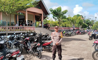 Polsek Beduai Pastikan Ibadah Misa Minggu Berjalan Aman dan Khidmat di Dua Gereja Wilayah Beduai