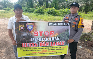 Cegah Karhutla, Polsek Meliau Edukasi Warga Soal Risiko dan Sanksi Pembakaran Lahan