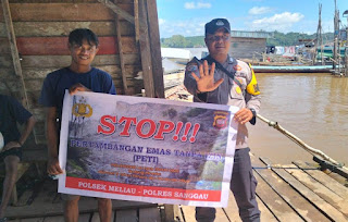 Polsek Meliau Gencarkan Sosialisasi Larangan PETI untuk Jaga Kelestarian Lingkungan