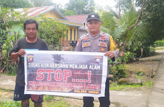 Cegah Karhutla Sejak Dini, Polsek Mukok Gencarkan Sosialisasi di Desa Semuntai