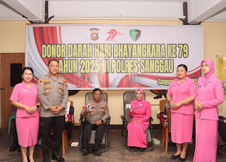 Polres Sanggau Gelar Donor Darah Sambut Hari Bhayangkara ke-79, Wujud Kepedulian Polri untuk Kemanusiaan