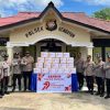 Brimob Polda Kalbar dan Polsek Entikong Perketat Pengawasan Perbatasan Sekaligus Salurkan Bantuan Sosial di Dusun Peripin