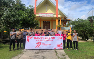 Bhakti Religi Polsek Sekayam: Wujud Kepedulian Polri Sambut Hari Bhayangkara ke-79