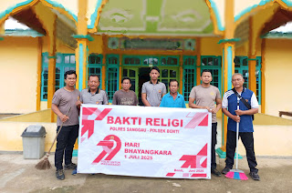 Polsek Bonti Gelar Bakti Religi, Wujud Kepedulian Polri Sambut Hari Bhayangkara Ke-79