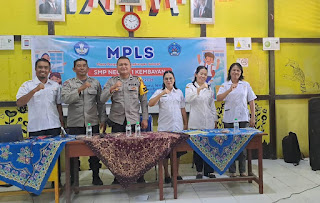 Cegah Sejak Dini, Polsek Kembayan Sosialisasikan Bahaya Narkoba kepada Ratusan Siswa Baru SMPN 1 Kembayan
