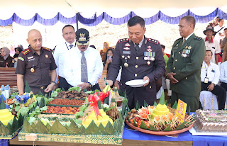 Sinergi Polri dan Pemerintah Dorong Ketahanan Pangan, Polres Sanggau Gelar Syukuran Bhayangkara ke-79 di Lahan Demplot Jagung Pancur Aji