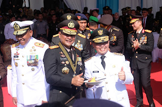 Meriah dan Khidmat, Polda Kalbar Gelar Upacara HUT Bhayangkara ke-79 di Kantor Gubernur