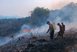 8 Titik Hotspot Terpantau di Entikong, Polsek Lakukan Pengecekan dan Verifikasi Langsung di Lokasi