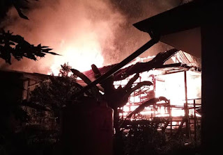 Dua Rumah Hangus Terbakar di Jangkang, Diduga Akibat Korsleting Listrik