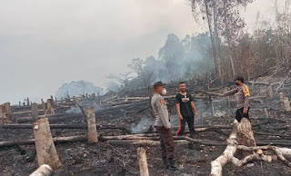 Antisipasi Karhutla, Polsek Noyan Lakukan Ground Check di Tujuh Titik Lokasi Lahan Terbakar