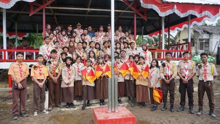 Hadiri Upacara Peringatan Hari Pramuka ke-64 di Kecamatan Beduai, Ini Pesan Kepala Dinas Kominfo Kabupaten Sanggau