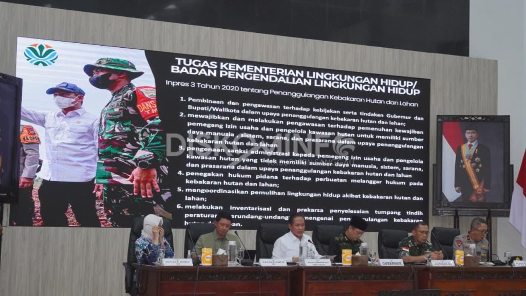 Wabup Sanggau Hadiri Rakor Karhutla di Kalbar, Minta Bantuan Water Bombing