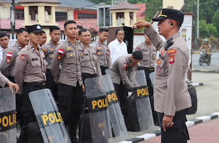 Polres Sanggau Gelar Latihan Dalmas, Siapkan Personel Hadapi Potensi Aksi Massa