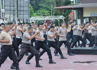 Latkatpuan Beladiri Polri, Polres Sanggau Dorong Kesiapsiagaan Personel di Lapangan