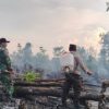 Polsek Mukok Verifikasi Dua Titik Hotspot, Api di Lahan Sudah Padam
