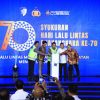 Hadiri Syukuran HUT Lalu Lintas ke-70, Kapolri Luncurkan Digital Korlantas dan Sematkan Pin Emas