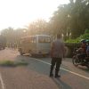 Pelajar Tewas Usai Sepeda Motor Tabrak Truk Tronton di Jalan Batang Tarang