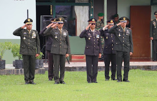 Polres Sanggau Hadiri Upacara HUT TNI ke-80 di Makodim 1204 Sanggau: Wujud Sinergitas untuk Indonesia Maju