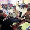 Sinergi untuk Kebaikan, Polres Sanggau Ikut Donor Darah dan Cek Kesehatan di HUT PISWAN 2025