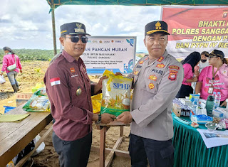Dukung Ketahanan Pangan, Polres Sanggau Salurkan 7 Ton Beras SPHP Lewat Gerakan Pangan Murah
