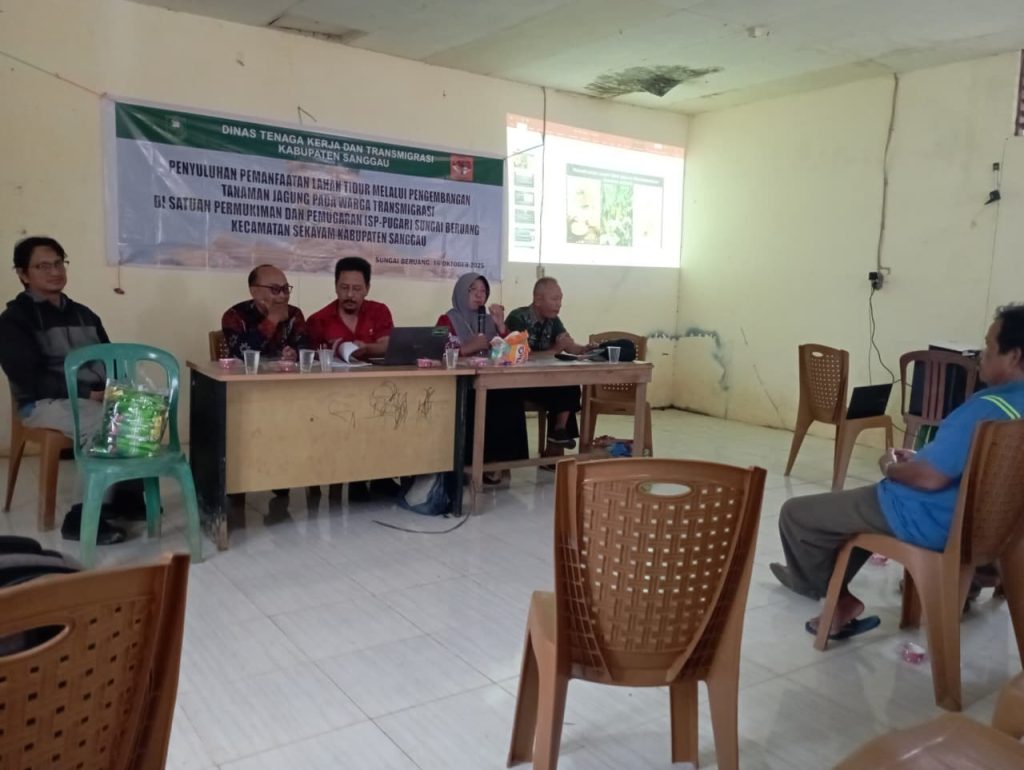 Kegiatan Pemberdayaan dan Pengembangan Ekonomi Warga Transmigrasi Satuan Pemukiman Pemugaran (SP Pugar) Sungai Beruang – DISNAKERTRANS