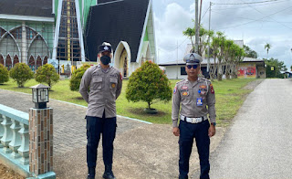 Pengamanan Ibadah Minggu di Gereja-Gereja Sanggau Berjalan Aman dan Kondusif