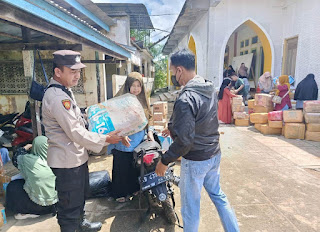 BKMT Mukok Galang Donasi untuk Korban Bencana Sumatra, Polsek Turut Terjun Langsung Membantu Kegiatan